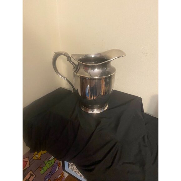 Vintage Poole Silver Co. EPNS Water Pitcher Ice Lip Baluster Ewer Victorian Revi - Picture 8 of 8